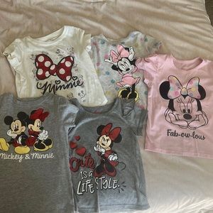 5 Minnie Mouse shirts all 4-5T